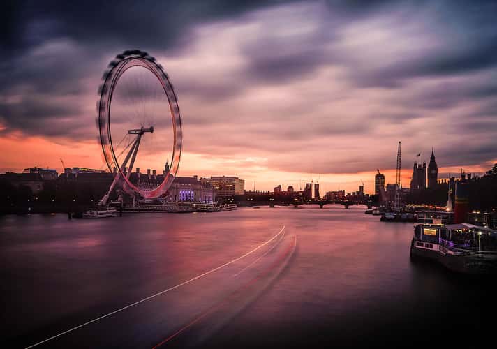 London Eye from Golden Jubilee Bridges