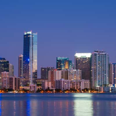 Miami Skyline from the Rickenbacker, USA