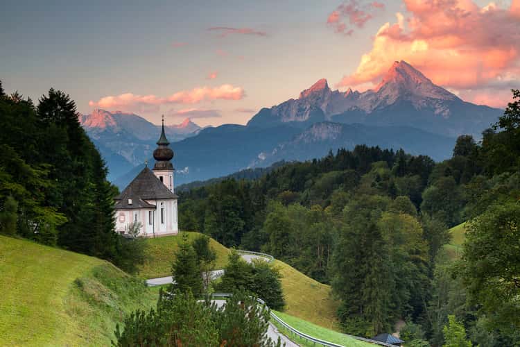 Maria Gern Church, Bavaria - Hill View