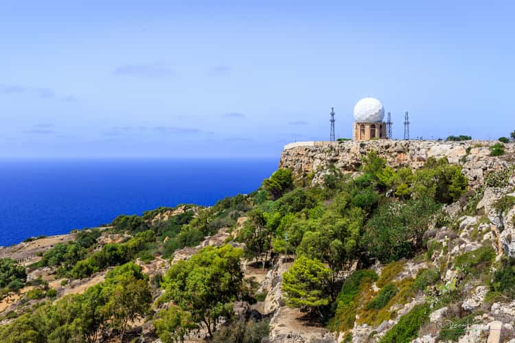 Radar station at the Dingli Cliffs