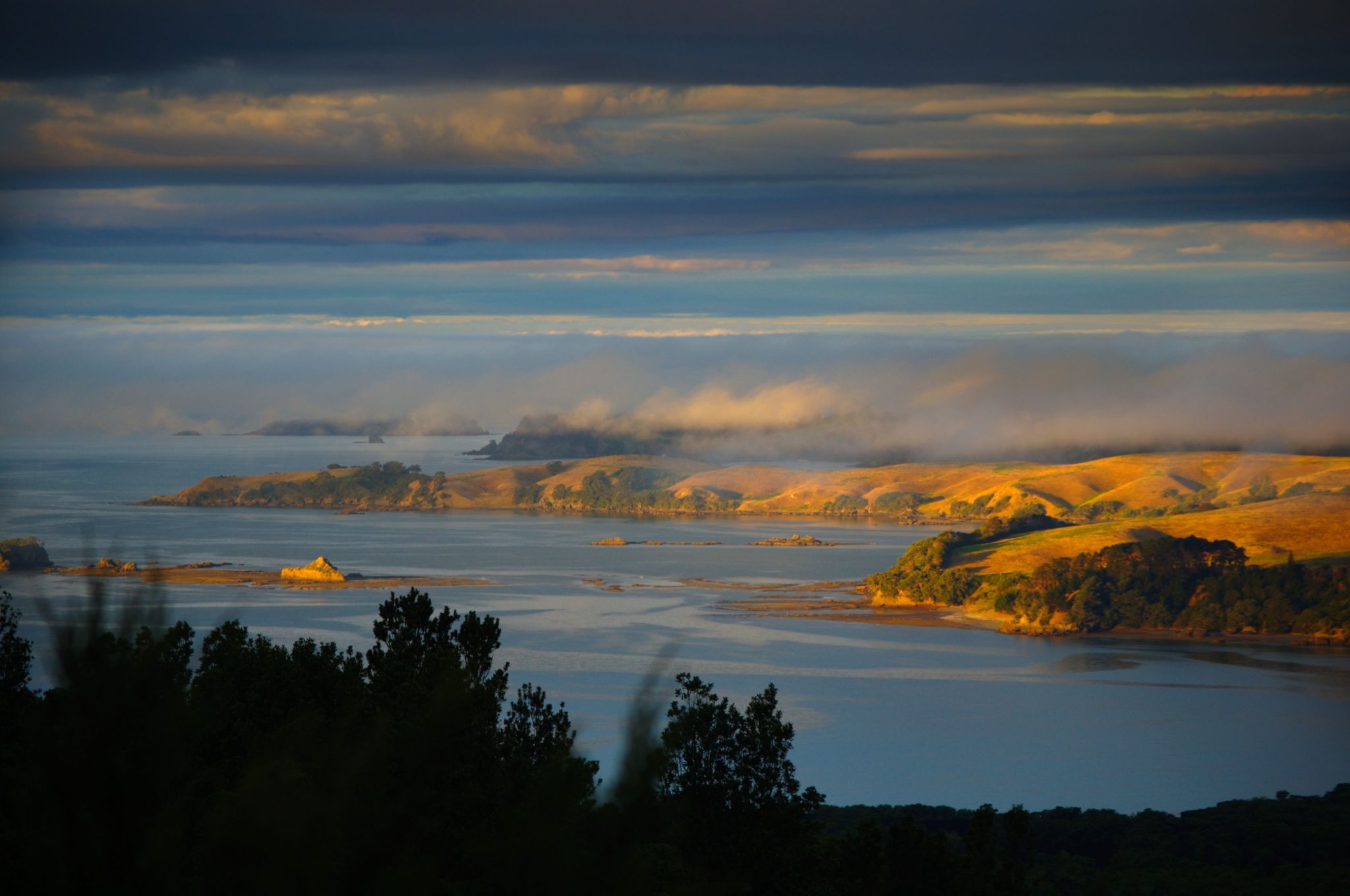 Sunset over Hauraki Gulf, New Zealand