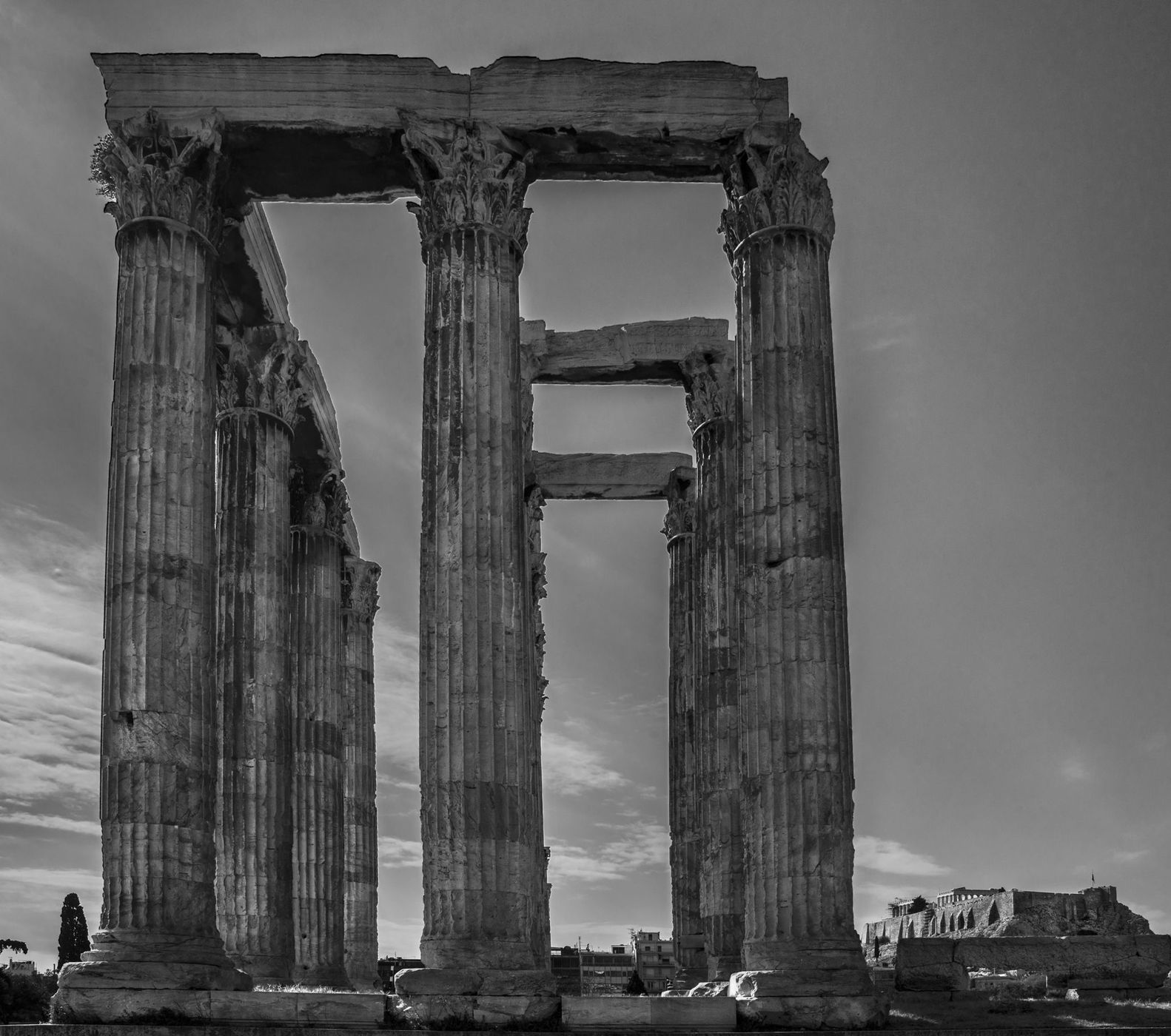 Temple of Olympian Zeus and Hadrian Gate, Athens, Greece