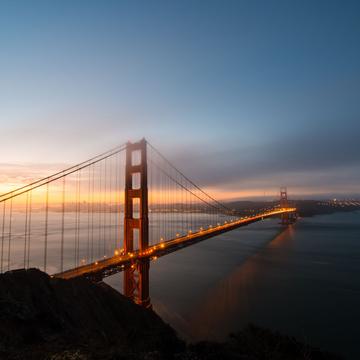 The Golden Gate Bridge from Battery Spencer, USA