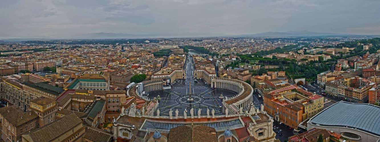 Panorama of Rome from St. Peter's Basilica