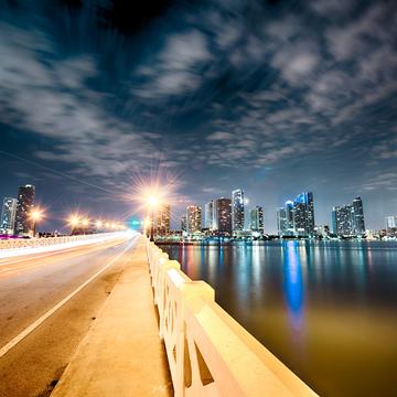 Venetian Causeway Skyline, Miami, USA