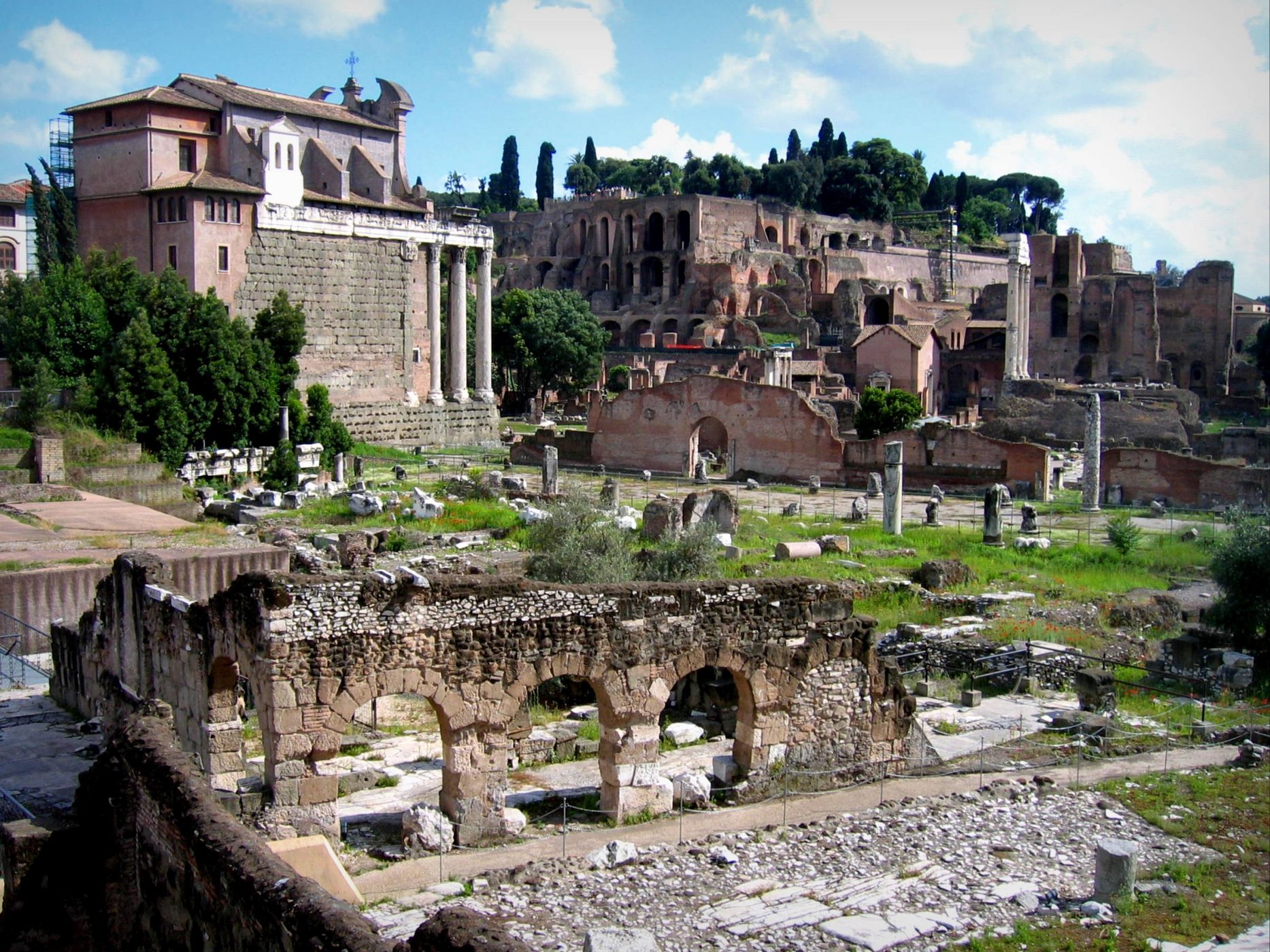 View to the Forum Romanorum, Italy
