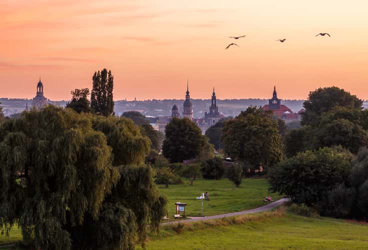 View from Waldschlößchenbrücke, Dresden
