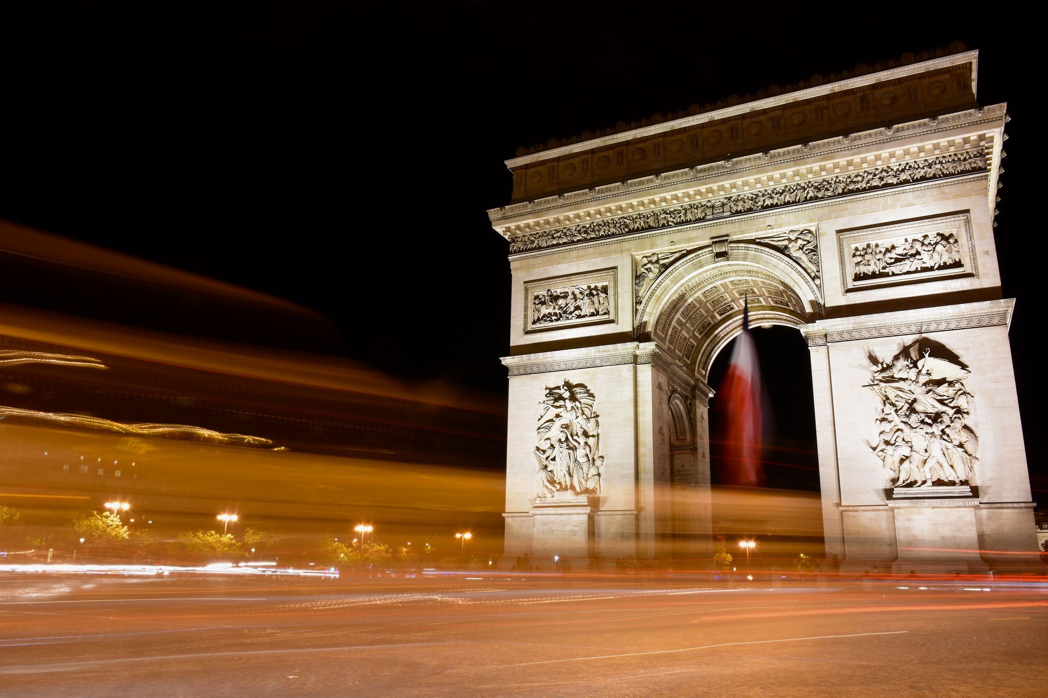 Arc de Triumph at night, France