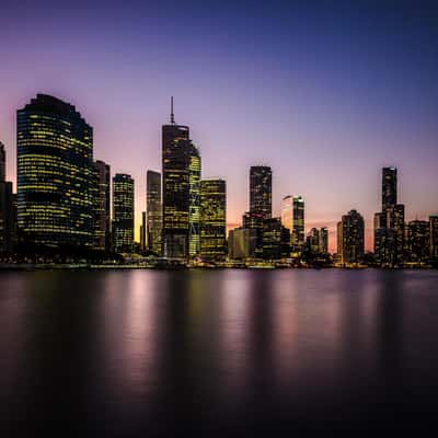 Brisbane CBD View from Kangaroo Cliffs Park, Australia