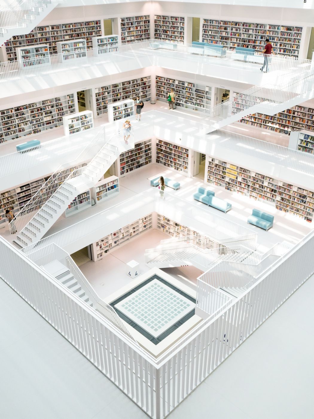 Inside City Library, Stuttgart, Germany