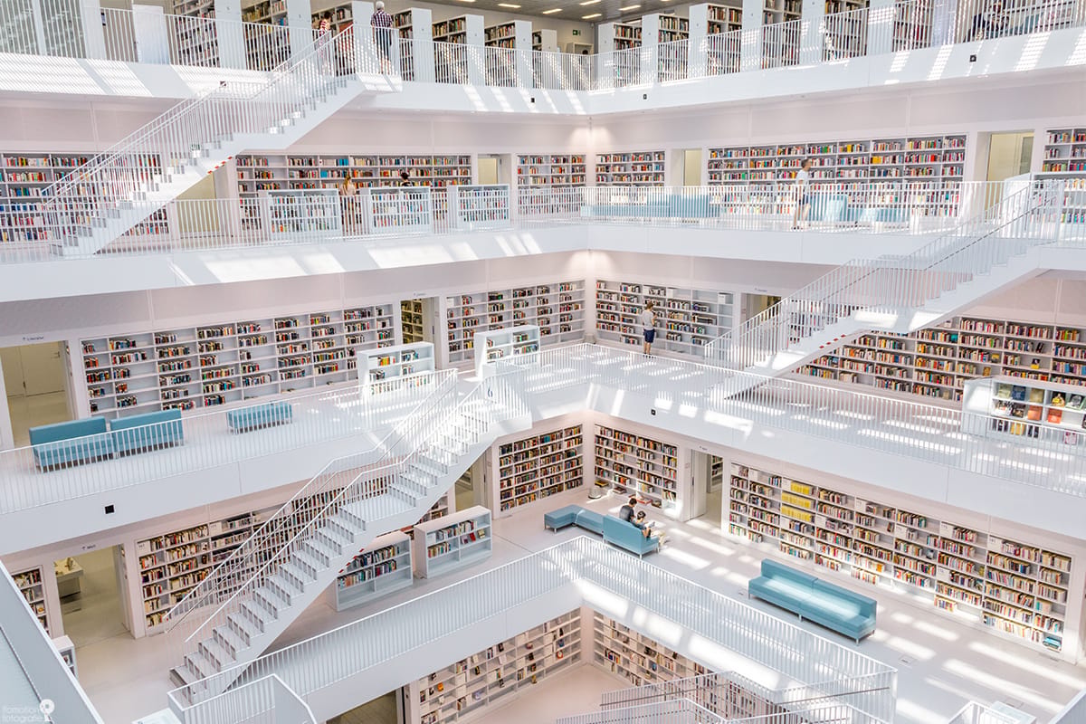 Inside City Library, Stuttgart, Germany