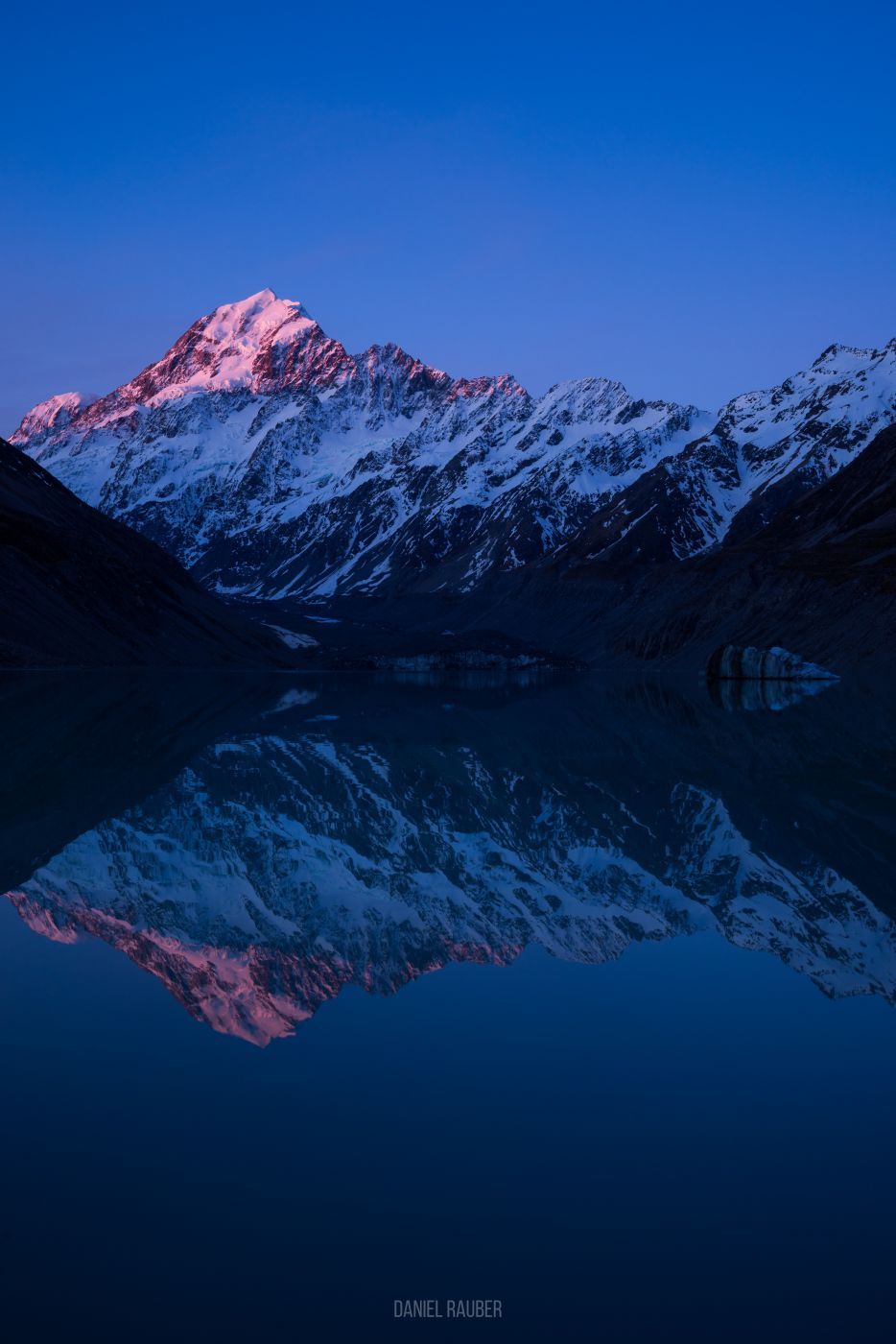 Mt. Cook from Hooker Lake, New Zealand