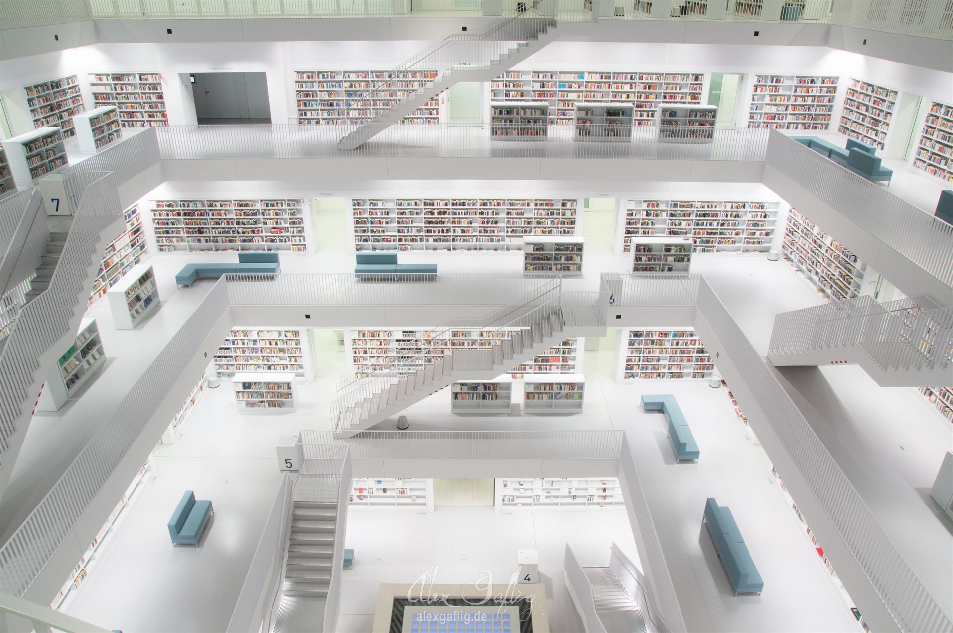 Inside City Library, Stuttgart, Germany