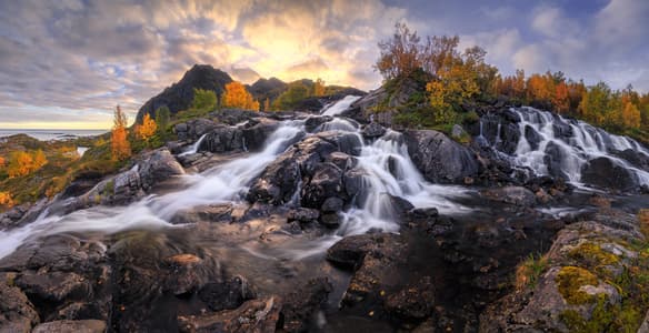 Lofoten Waterfall