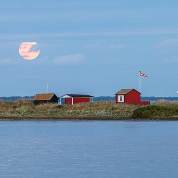Moonrise in Marstal (Denmark), Denmark