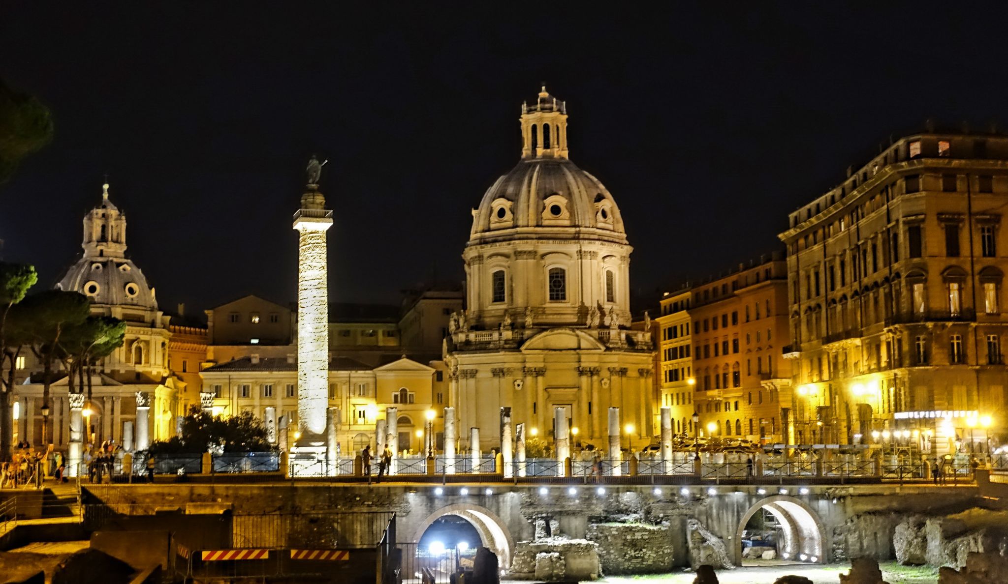 Piazza Foro Traiano and Chiesa Santissimo Nome di María, Italy