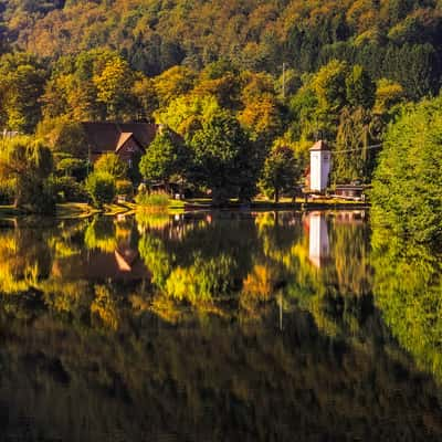 Reflections on Königsweiher, Germany