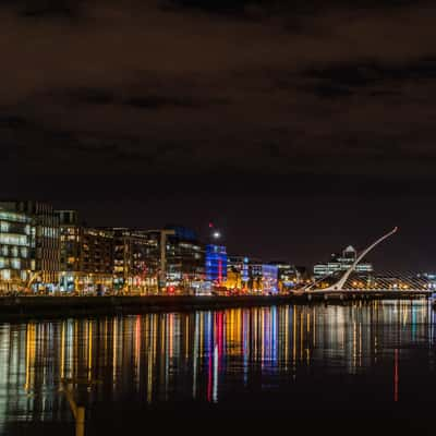 Samuel Beckett Bridge at Night, Dublin, Ireland