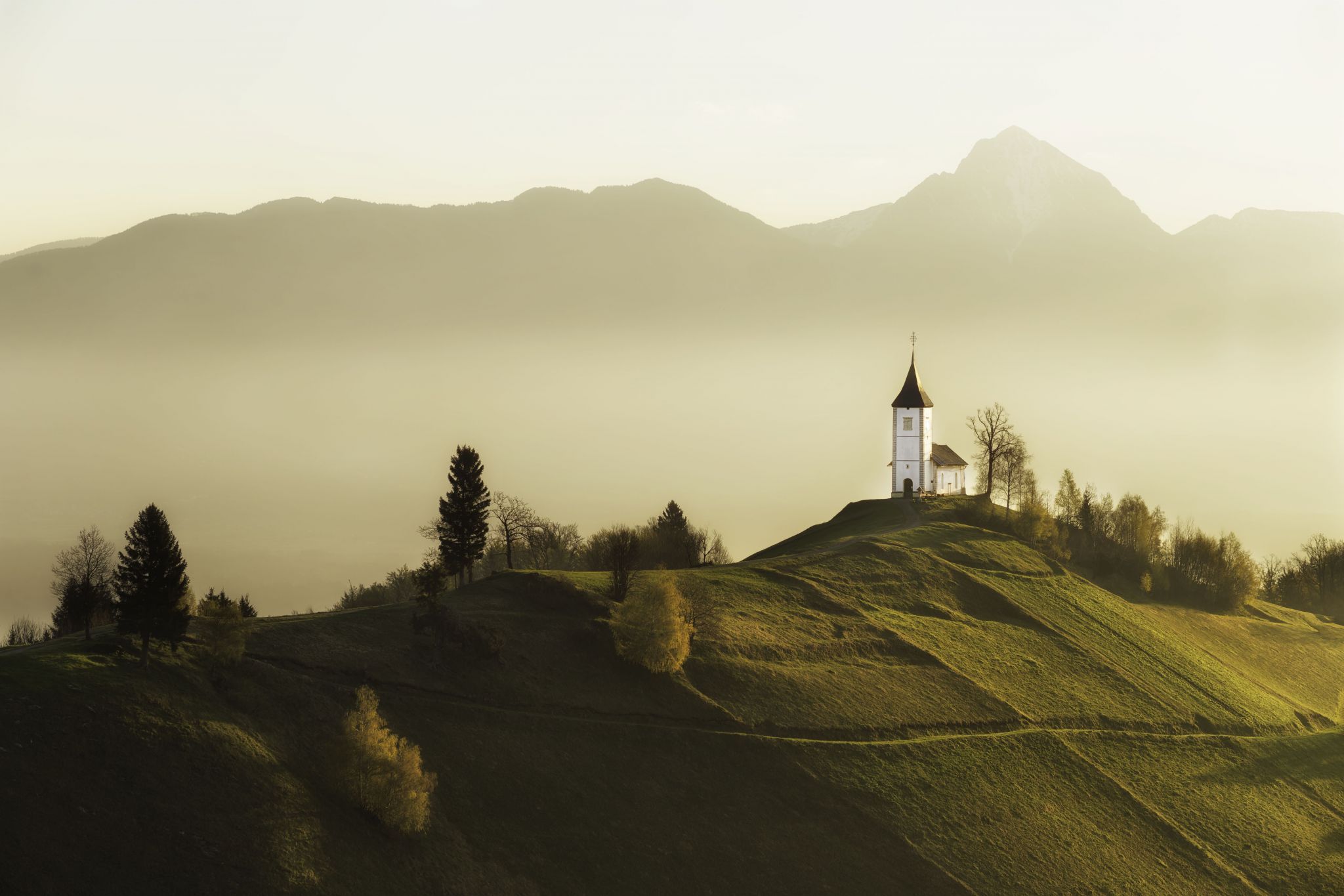 The Church of St. Primoz, Jamnik, Slovenia