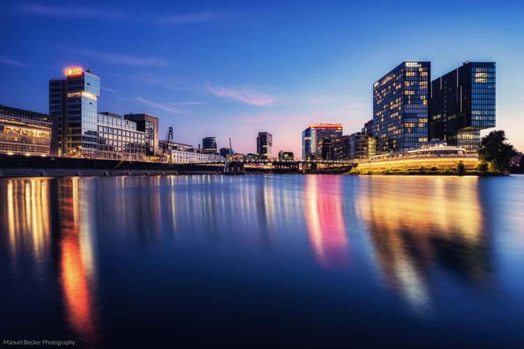 View into Media Harbor, Düsseldorf