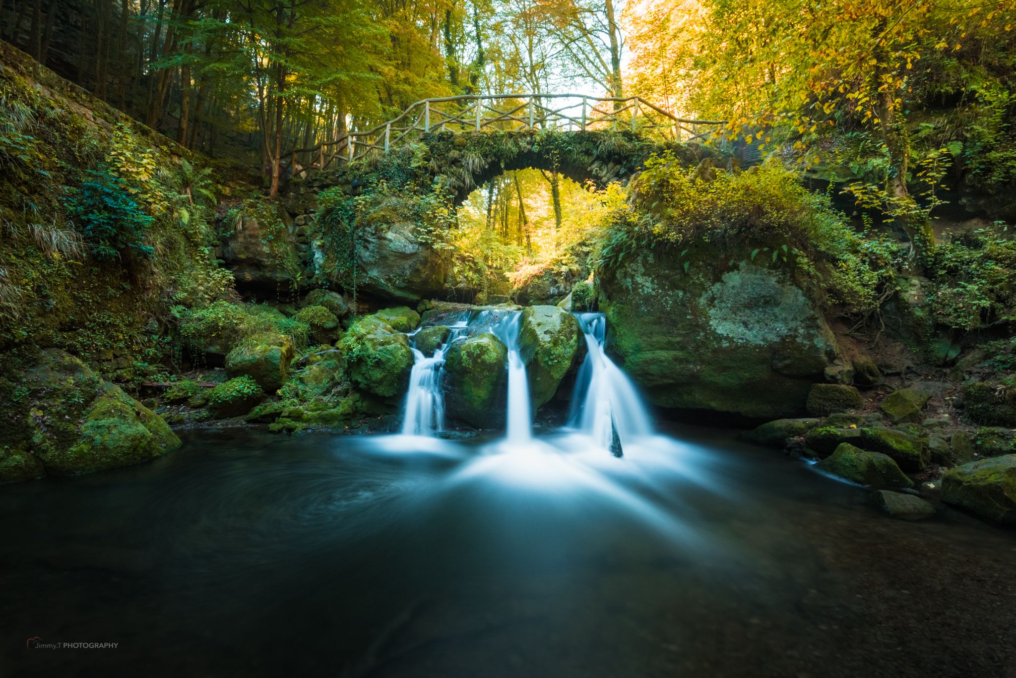 Classic View of Schiessentümpel Cascade, Luxembourg
