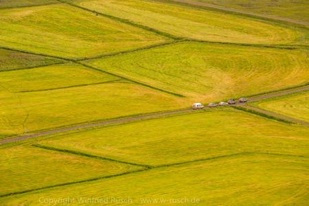 einsame Felder im Norden von Island