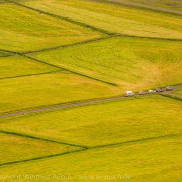 einsame Felder im Norden von Island, Iceland