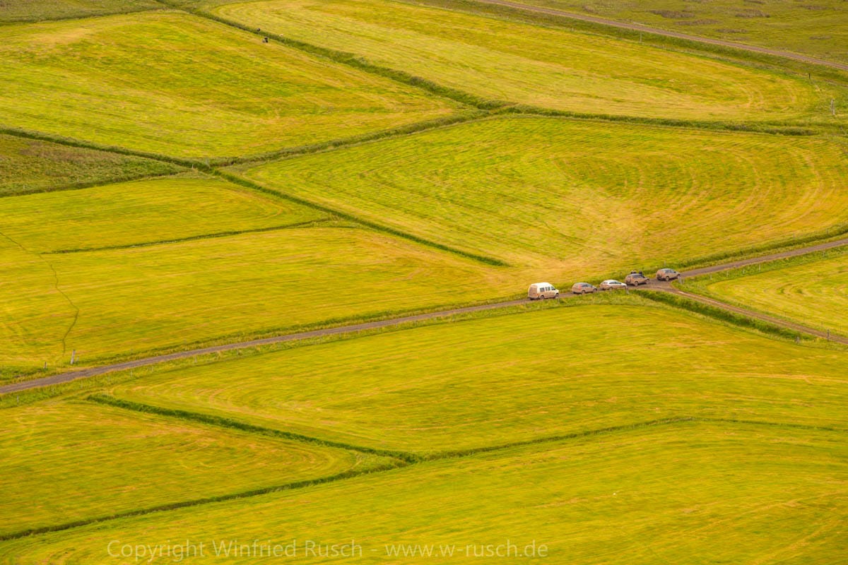 einsame Felder im Norden von Island, Iceland