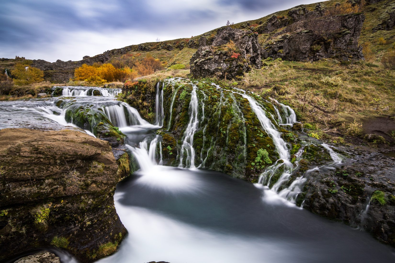 Gjain valley and waterfalls, Iceland