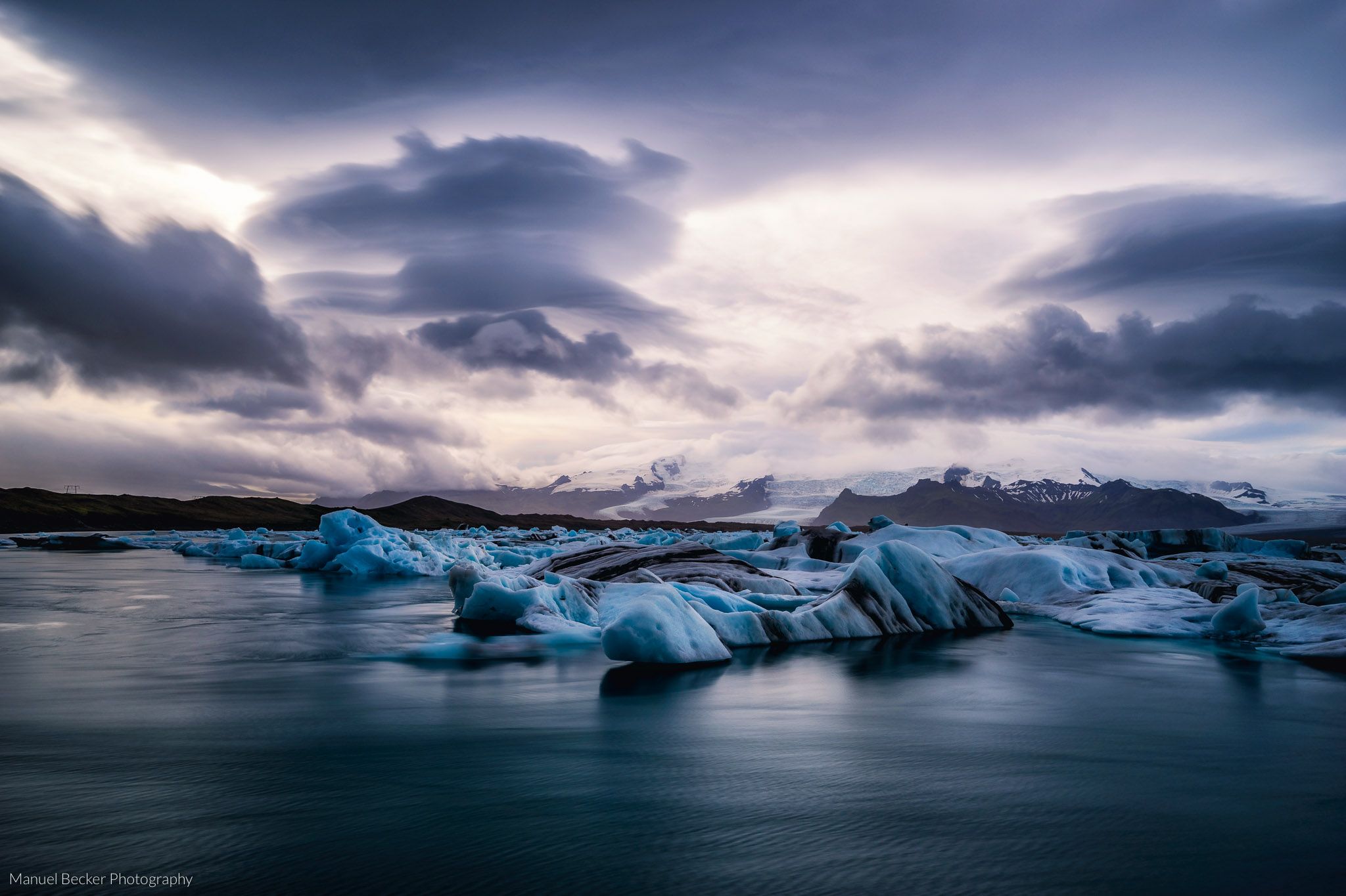 Glacial Lagoon at Jökulsárlón, Iceland