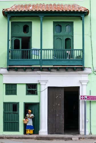 grünes Haus in Havanna
