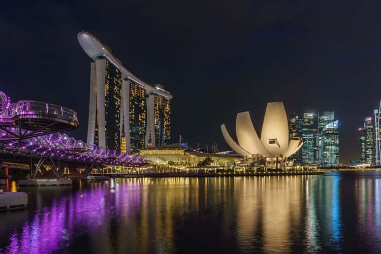 Marina Bay Sands with Helix Bridge