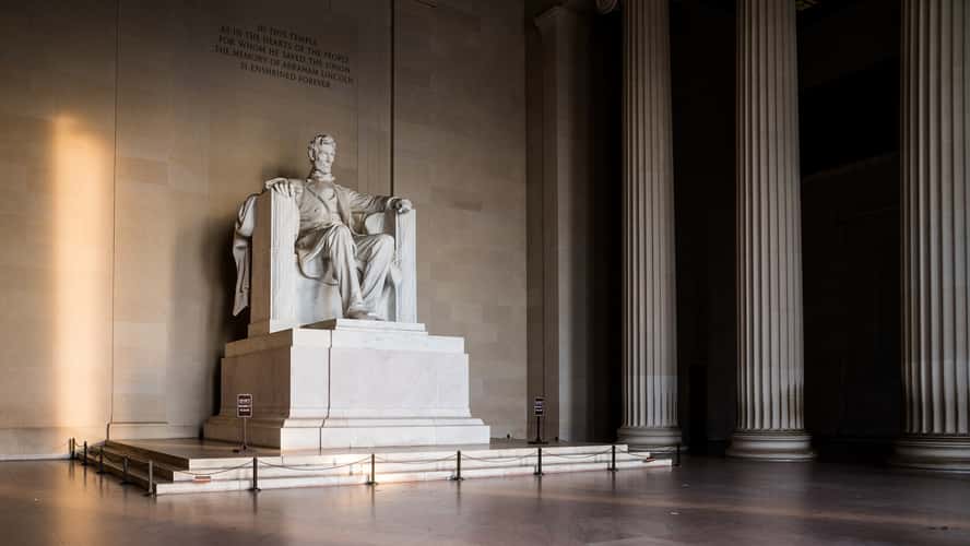 Lincoln memorial in Washington DC