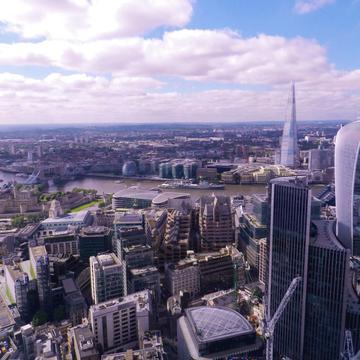 Views from the Gherkin, London City, United Kingdom