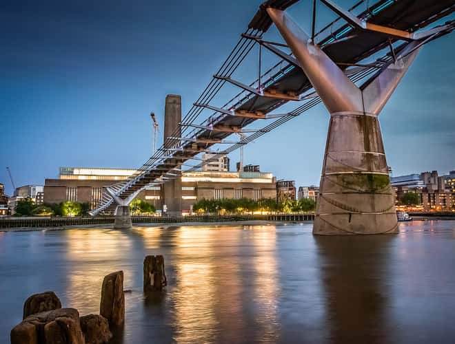 Millennium Bridge and Tate Modern, London