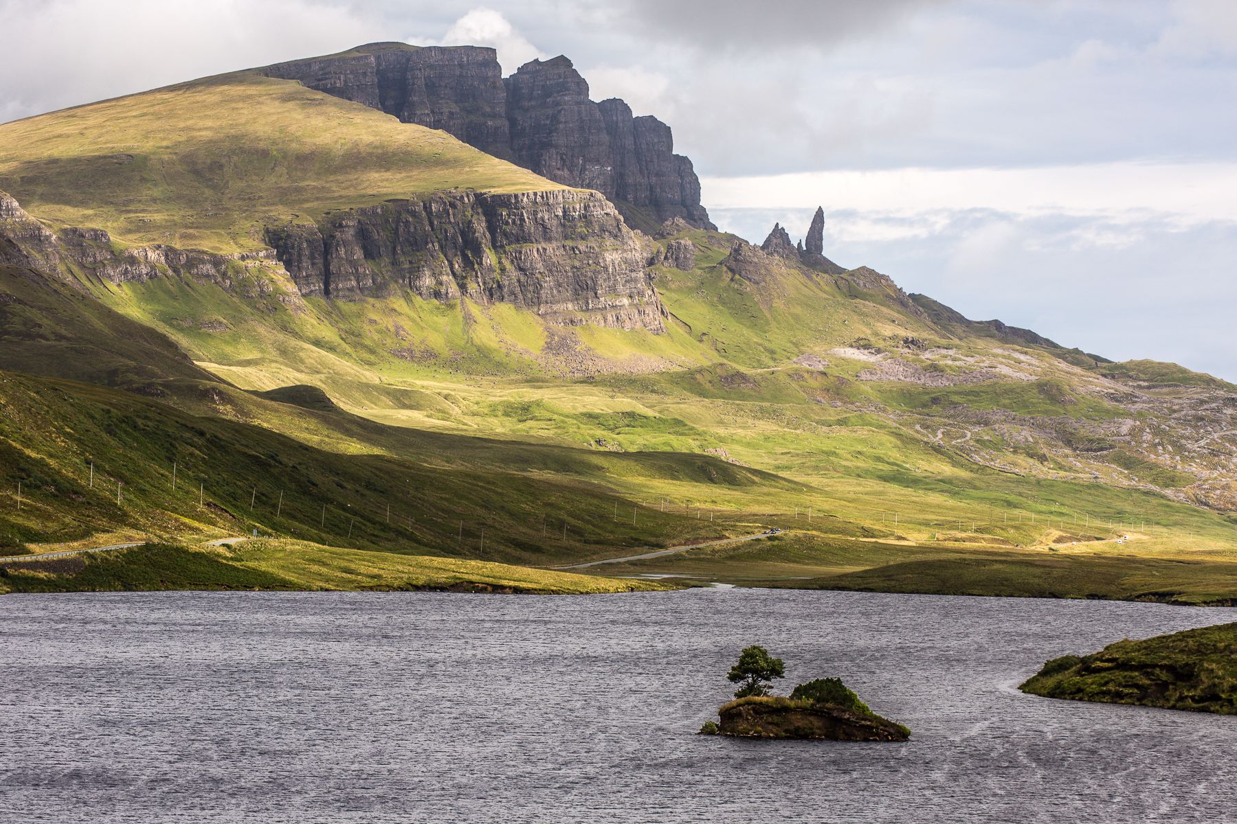Old Man of Storr From Loch Fada, United Kingdom