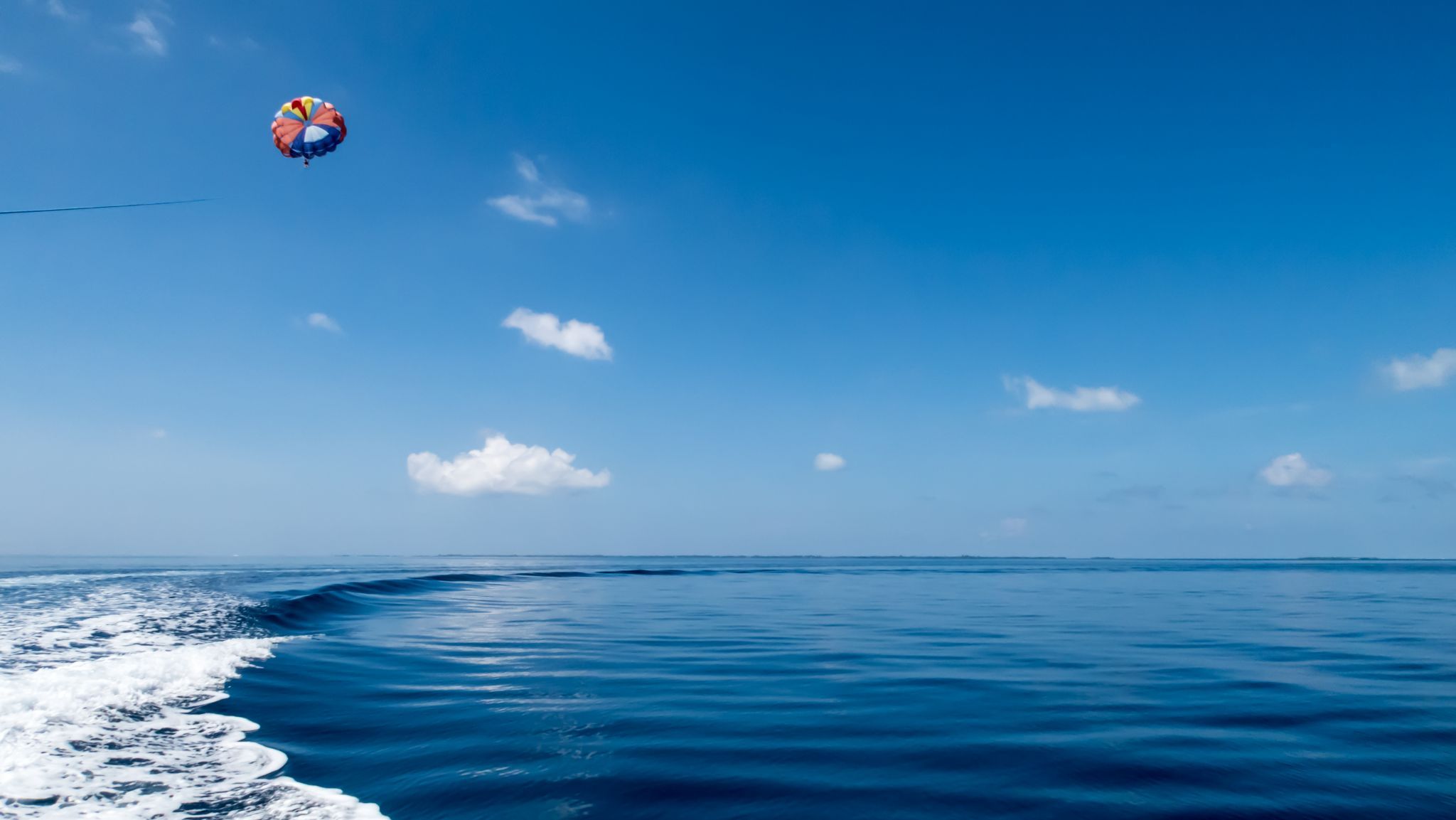 Parasailing, British Indian Ocean Territory (Chagos Archipelago)