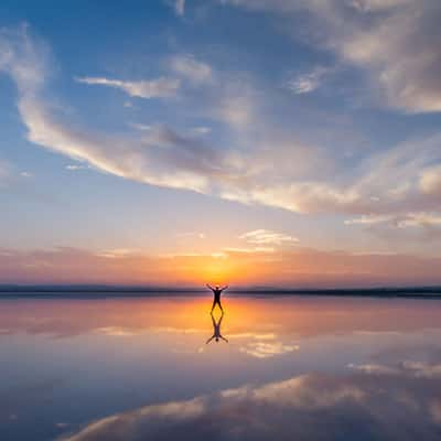 Pink lake of Torrevieja, Spain