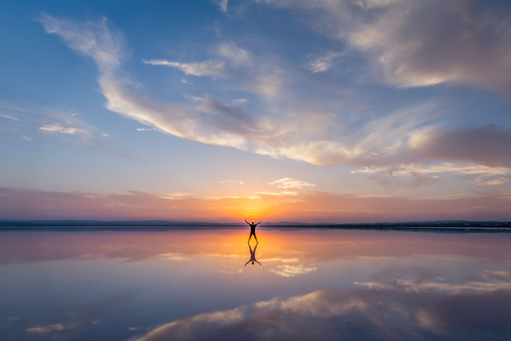 Pink lake of Torrevieja, Spain