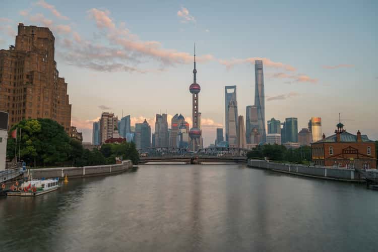 Pudong Skyline from Zhapu Bridge, Shanghai