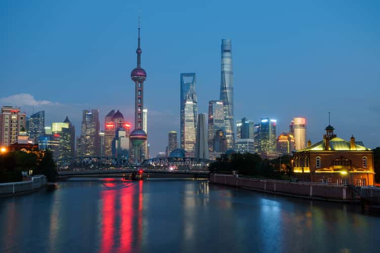 Pudong Skyline from Zhapu Bridge, Shanghai