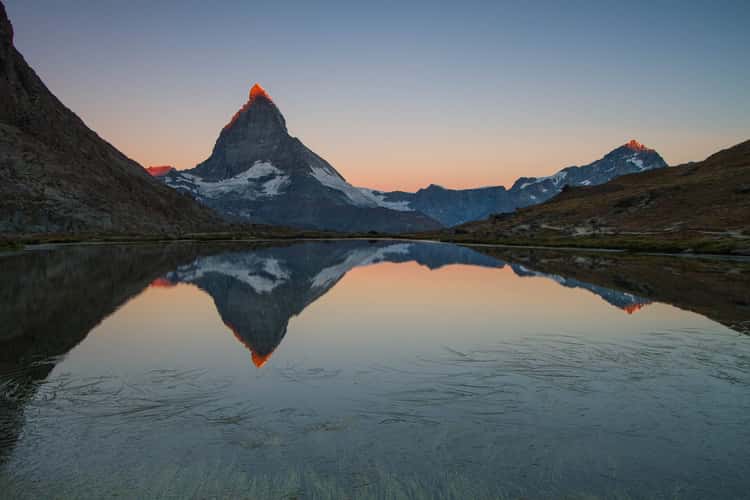 Riffelsee with Matterhorn reflection