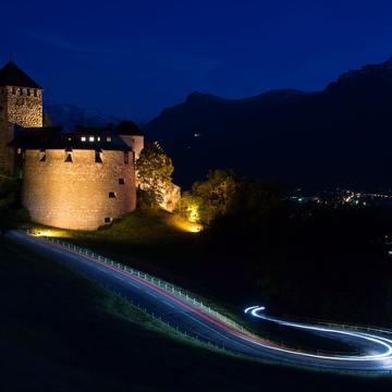 Schloss Vaduz at night, Liechtenstein