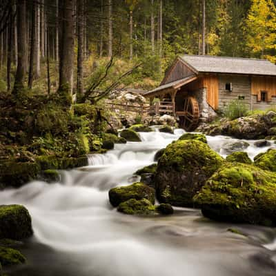 Old mill at the Schwarzbach in Golling (Austria), Austria