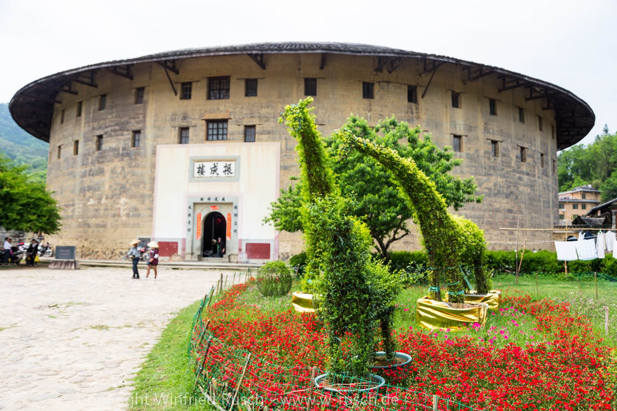 Tulou Lehmrundhaus in Yongding, China