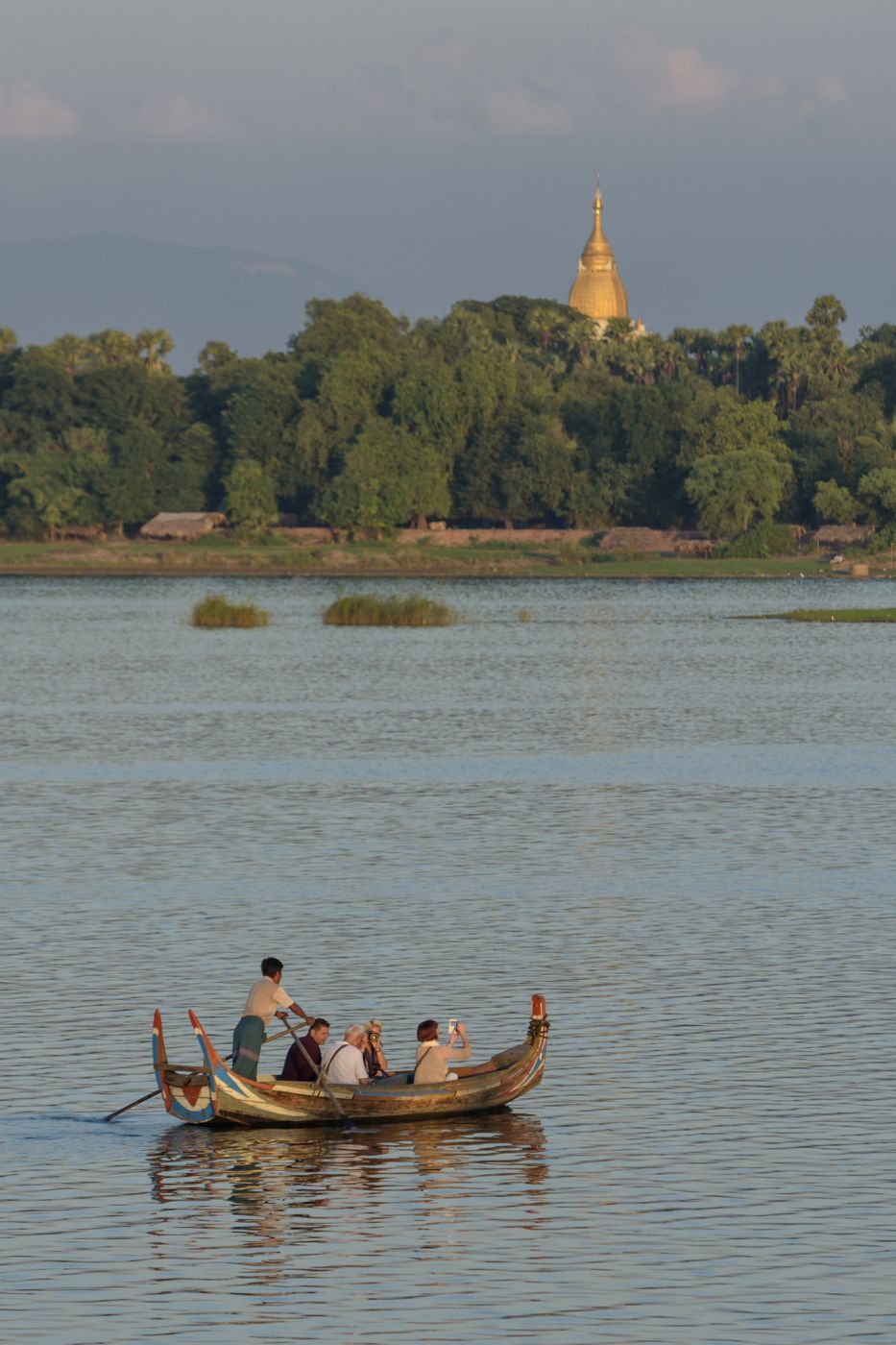 View from the U Bein Bridge, Myanmar