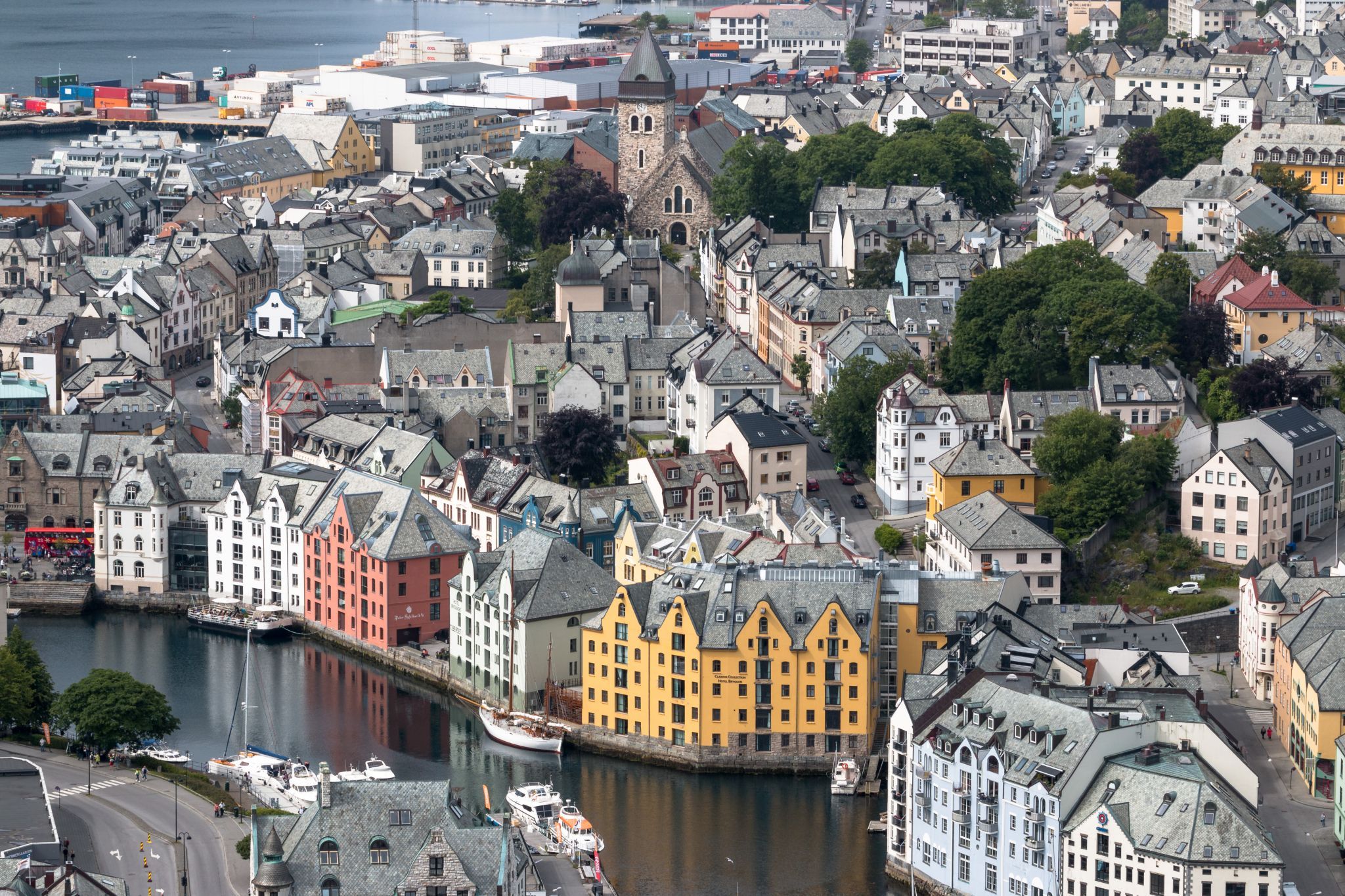 View over Ålesund from Fjellstua Viewpoint, Norway