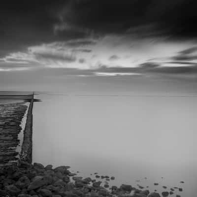 breakwater near Holwerd, Netherlands