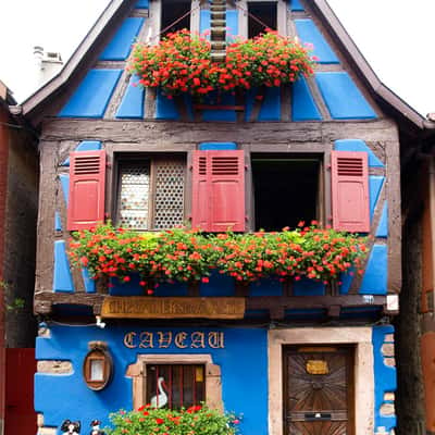 Colourful house in Niedermorschwihr, France