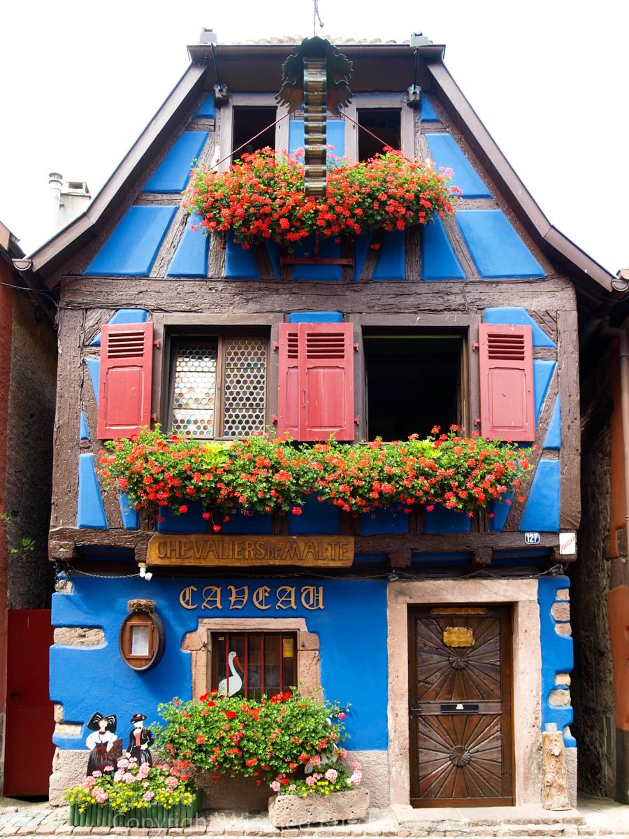 Colourful house in Niedermorschwihr, France